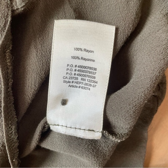 Wilfred Khaki Tie-Front Button Down Shirt - Picture 5 of 8